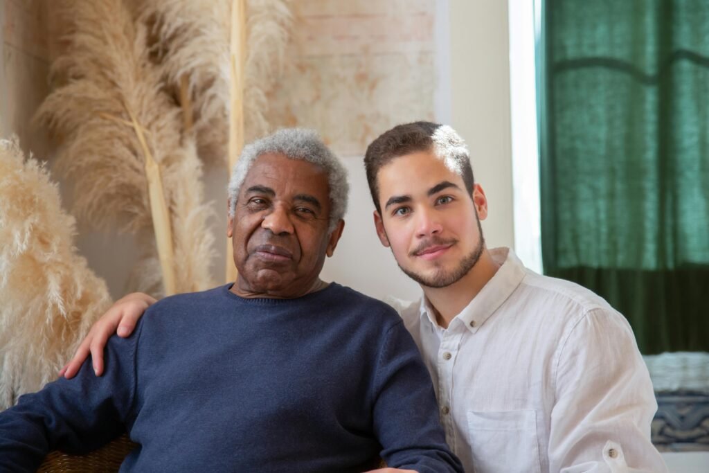 Photo of a Young Man with an Elderly Man