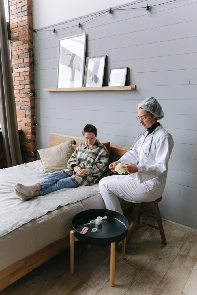 A Doctor Wearing Gloves